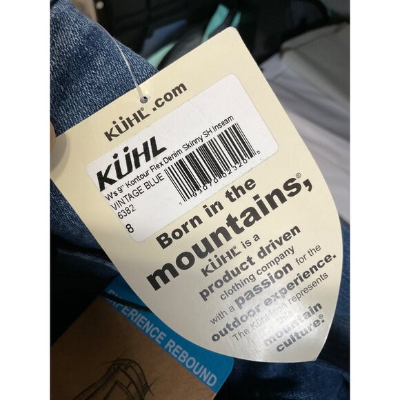 KUHL New Women 9" Kontour™ Flex Denim Skinny Jeans in Vintage Blue size 8 - Picture 11 of 16